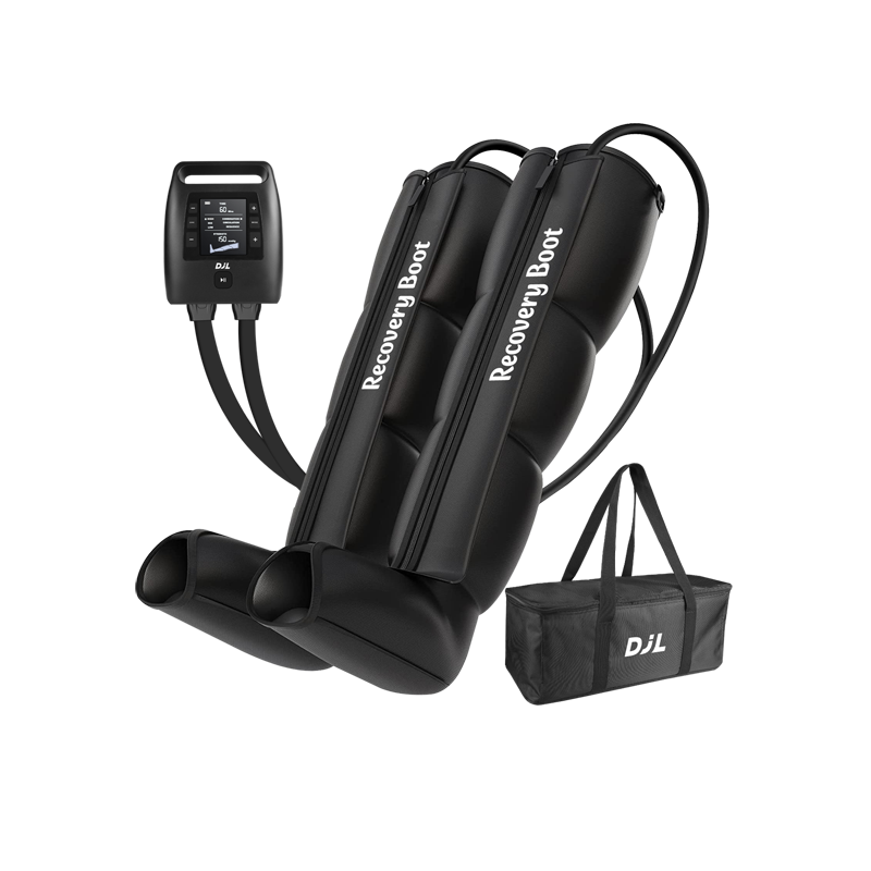 Compression recovery boots with controller and carry bag