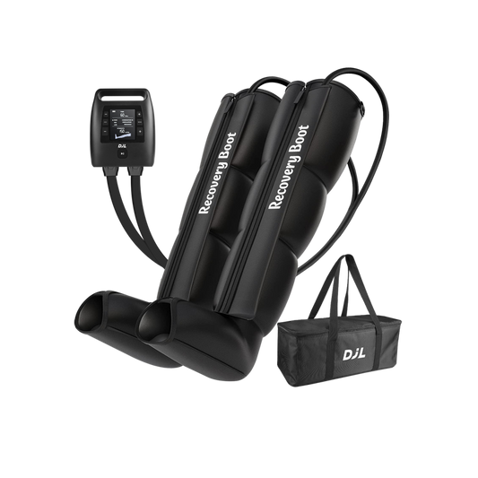 Compression recovery boots with controller and carry bag