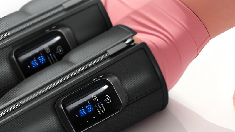 Wireless compression boot controls close-up