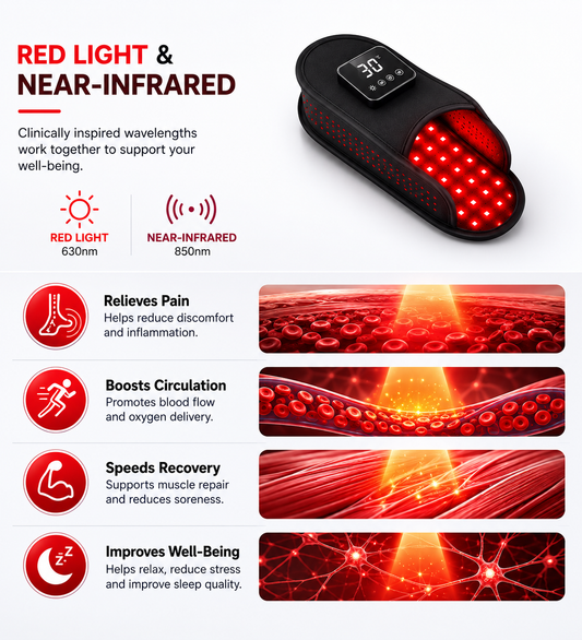 Red Light Therapy for Feet Infrared LED Therapy Slipper Wrap
